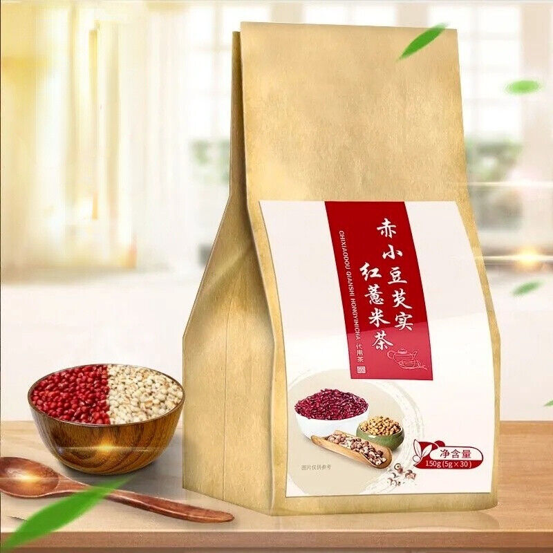 HelloYoung Red Beans Barley Health Tea Chinese Specialty 红豆薏米茶 赤小豆芡实去湿气养生茶 5g*30小袋 Secondary image