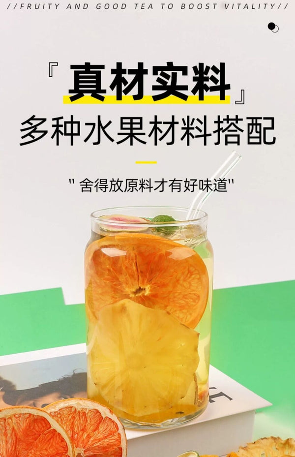 7 Days Mixed Fruit Tea Kumquat Lemon Passionfruit Grapefruit Plum Instant Drink