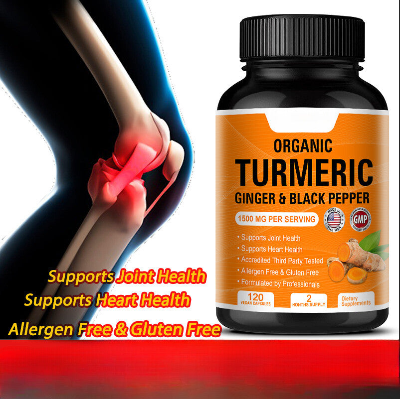 Turmeric Curcumin with Ginger & Black pepper 1500mg Triple Strength 120 Capsules Main image