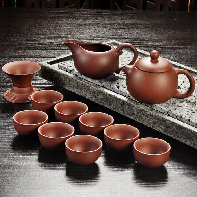 Handmade Drinkware Purple Sand Teapot Tea Set Ceramic Teapot Cup China Kung Fu