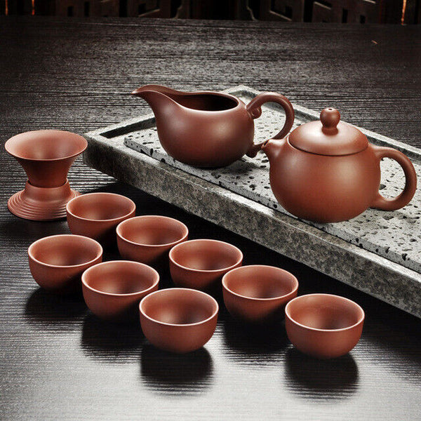 Handmade Drinkware Purple Sand Teapot Tea Set Ceramic Teapot Cup China Kung Fu