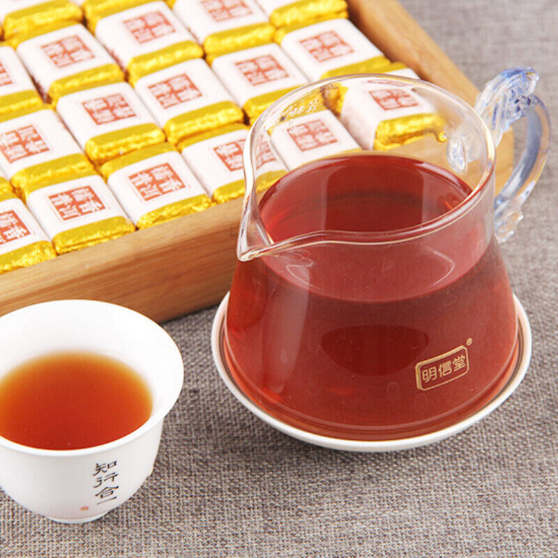 HelloYoung Glutinous Fragrant Pu-Erh Ripe Tea Top-Grade Small Square Pu-erh Tea Brick 500g Secondary image