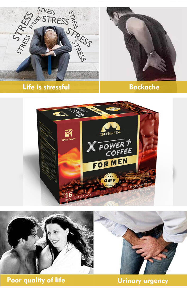 Man X-power Coffee Custom Maca Organic Herbal Instant Black Coffee 200g