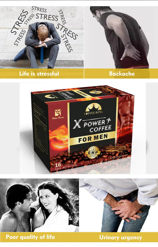 Man X-power Coffee Custom Maca Organic Herbal Instant Black Coffee 200g