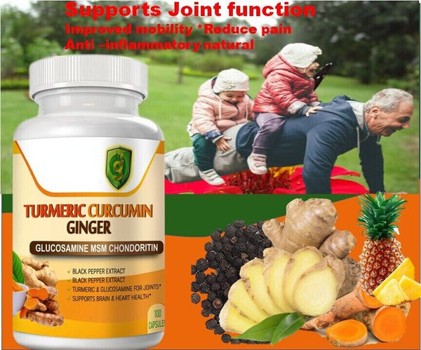 Turmeric Curcumin   Arthritis Joint supportwith Ginger Black Pepper Anti-Aging