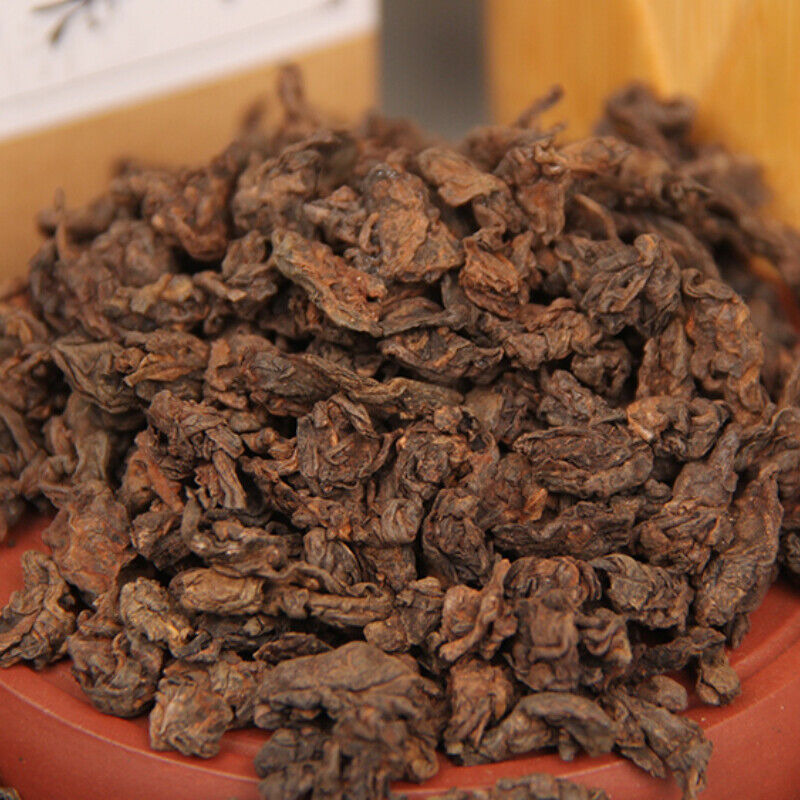 HelloYoung Muzhi Pearl Lao Cha Tou Shu Puer Tea Yunnan Mini Old Ripe Puer Tea 200g