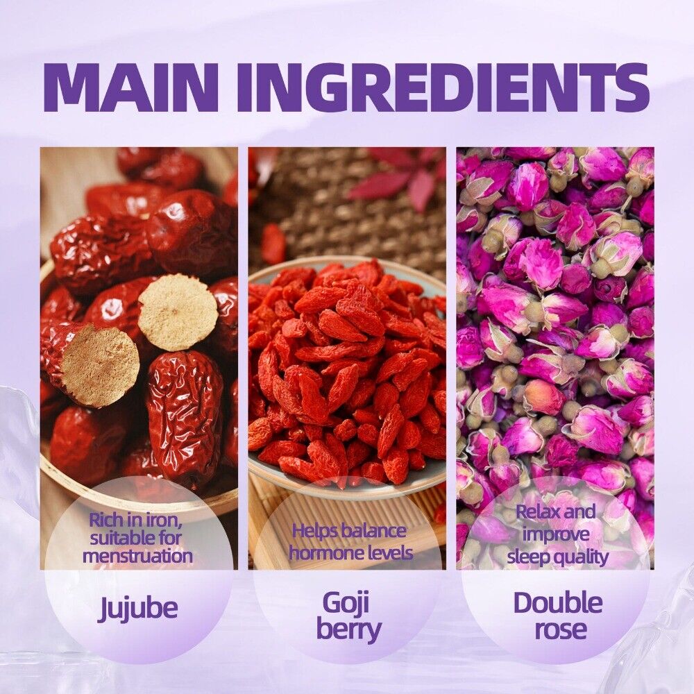 Womens Womb Tea Red Date Goji Ginger Herbal Blend Health Support Premium