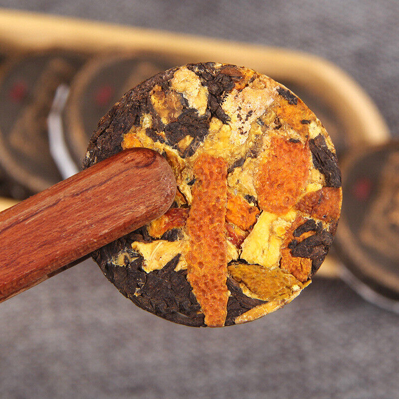 HelloYoung 500g Yunnan Chenpi Pu'er tea cake citrus ripe tea black tea small jade cake