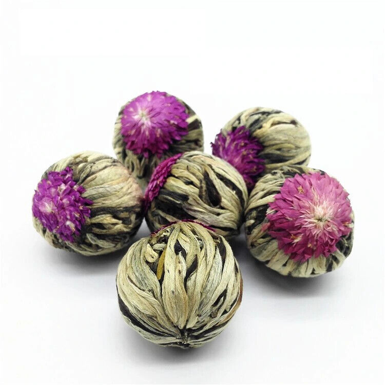 Prosperity Handcrafted Gomphrena Globosa Flowering Tea Dried Blooming Tea Balls Main image