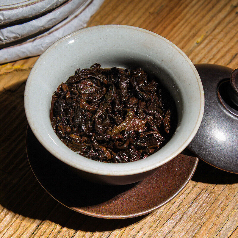 HelloYoung 357g Yunnan Pu'er Ripe Tea Cake Tea Ma Bang Gong Cakes Aged Pu'er Tea Cake