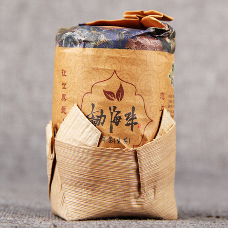 HelloYoung 200g Cha Tea Top Bamboo Shell Packaging Pu'er Tea Organic Alpine Tree Tea 勐海味生茶