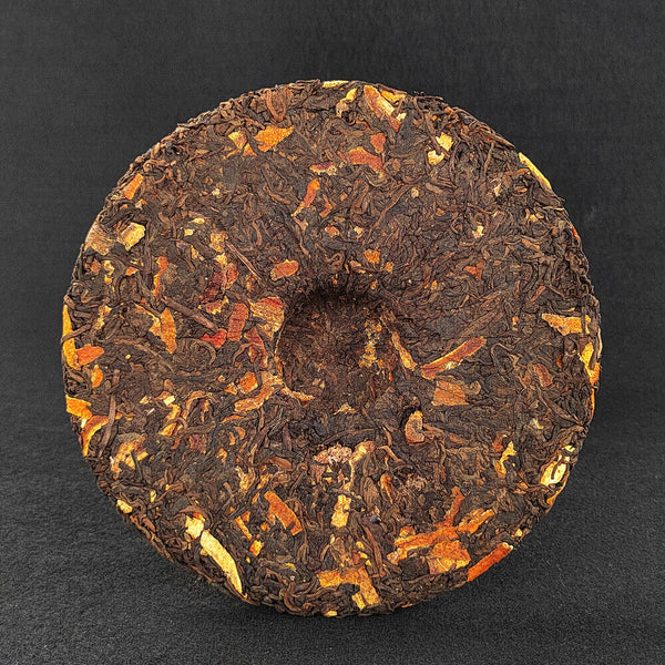 HelloYoung 357g Ripe Puerh Tea Chen Pi Pu-erh Tea Cake Xiao Qing Mandarin Orange Pu Tea