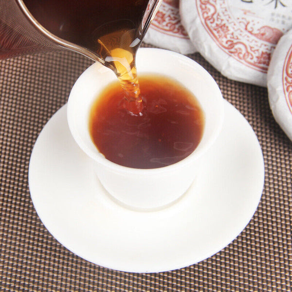 Yunnan Pu-erh Tea Aged Cake Menghai Ancient Tree Dry Storage Ripe Tea 50g