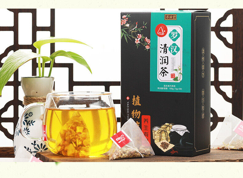 HelloYoung 150G Luo Han Qing Run tea licorice geranium jujube health Qing Run Luo Han