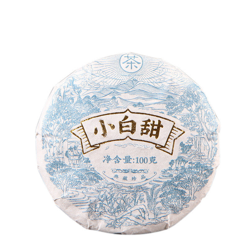 Chinese White Tea Cake Natural Ancient Tree Xiao Bai Tian 100g High Mountain Tea