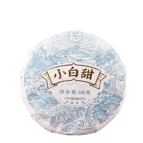 Chinese White Tea Cake Natural Ancient Tree Xiao Bai Tian 100g High Mountain Tea