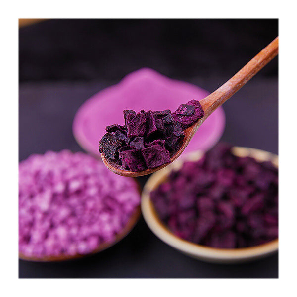 Dehydrated Purple Sweet Potato Powder/Cubes Low Temperature Baking Pet Snacks