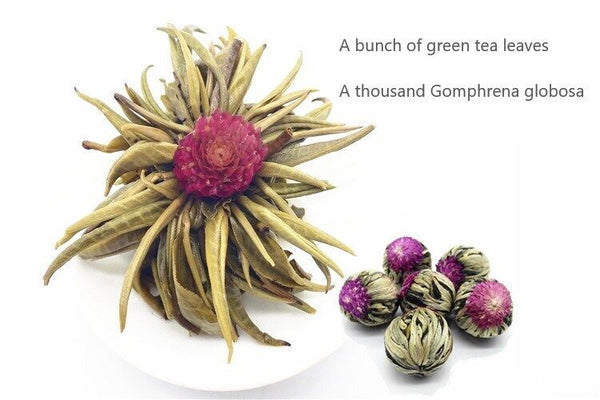 Prosperity Handcrafted Gomphrena Globosa Flowering Tea Dried Blooming Tea Balls