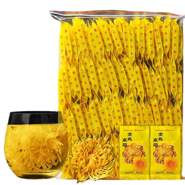HelloYoung 100pcs Emperor Chrysanthemum Tea Bags Giant Golden JU HUA Big Blooming Tea