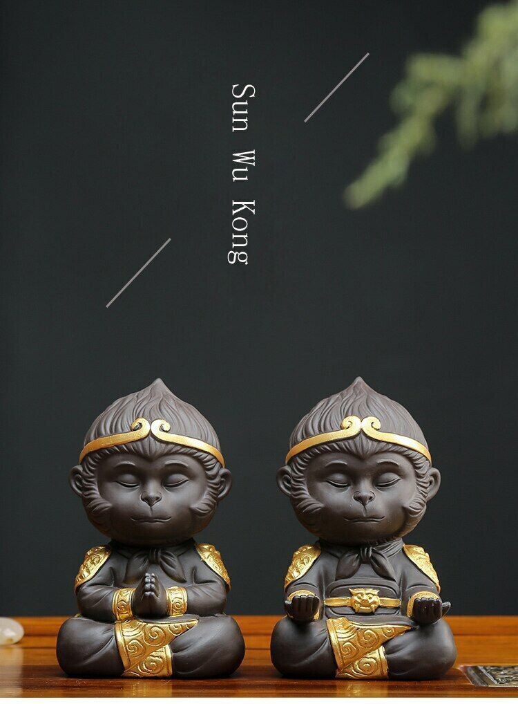 Tea Pets Chinese Purple Tea Pet Clay Kung Fu Tea Set Monkey King Tea Accessories