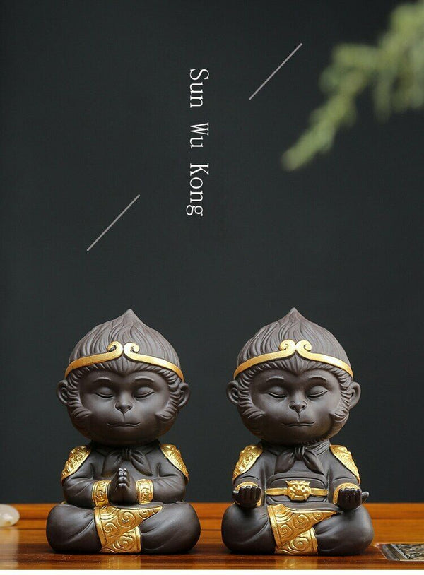 Tea Pets Chinese Purple Tea Pet Clay Kung Fu Tea Set Monkey King Tea Accessories