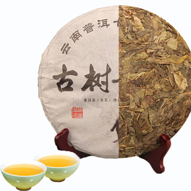 HelloYoungChina 357g Spring Puer Cake Pu Erh Raw Pu-erh Green Tea Handmade Fermented Leaf Secondary image