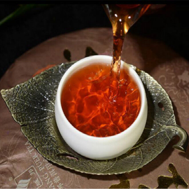 Organic Pu'er Tea Black Tea 357g Premium Ripe Pu-erh Tea Cake Cooked Puerh Tea