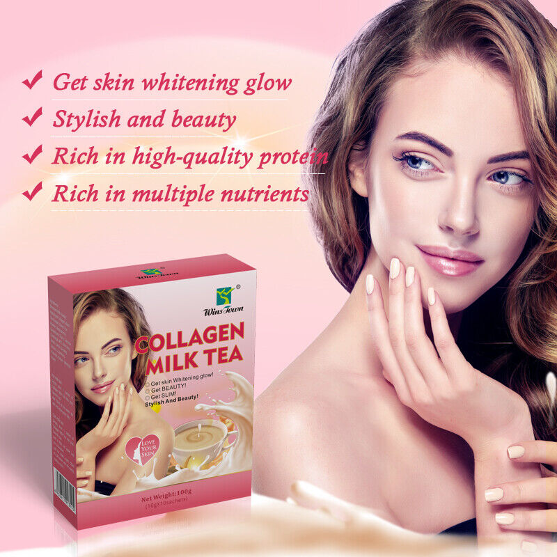 Private Label Collagen Milk Tea Glow Beauty Women Skin Whitening Tea 10g*10bags Secondary image