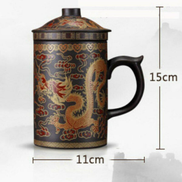 Teacup Pu'er Filter Tea Cup Ceramic Cups Office Cups Travel Kung Fu for Teas