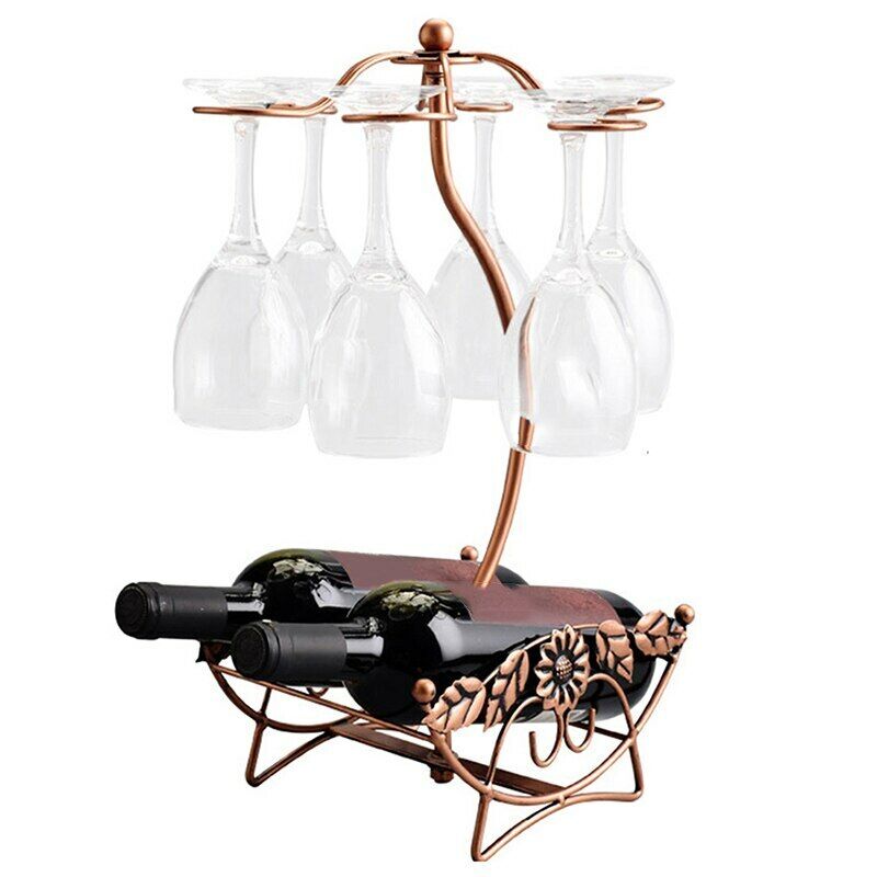 Wine Rack Wine Bottle Holder Glass Cup Holder Display Champagne Bottles Stand