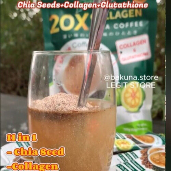 Collagen Protein Chia Seed Coffee Original Superfood Blend Natural 120g