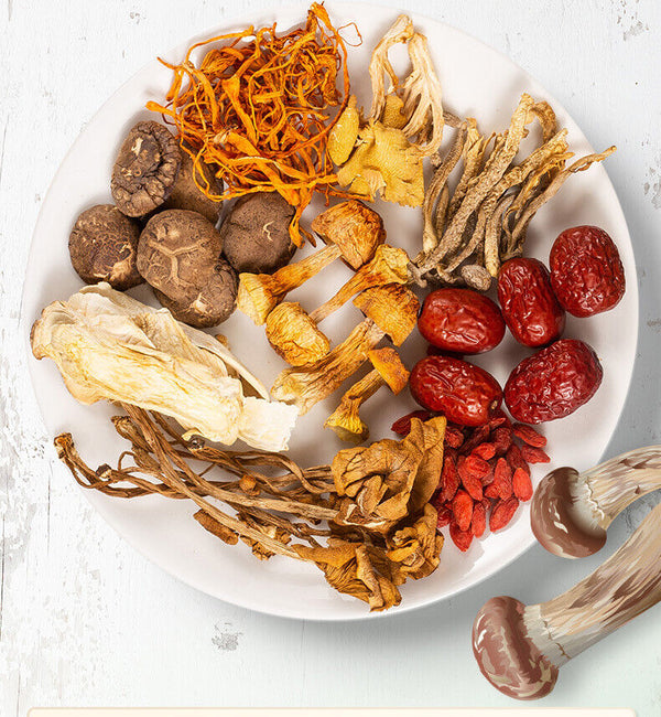 Colorful Mushroom Soup Mix Dried Mushrooms Soup Base Nutritious Food