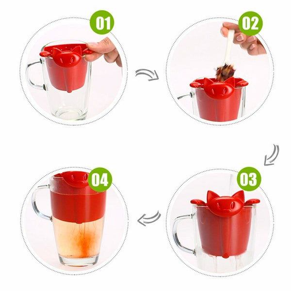 Cartoon Plastic Teabags Filter Coffee Tea Infuser Strainer Drinkware Accessories