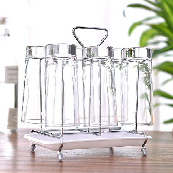 Kitchen Decoration Metal Glass Cup Rack Storage Shelf Drying Cup Home Supplies