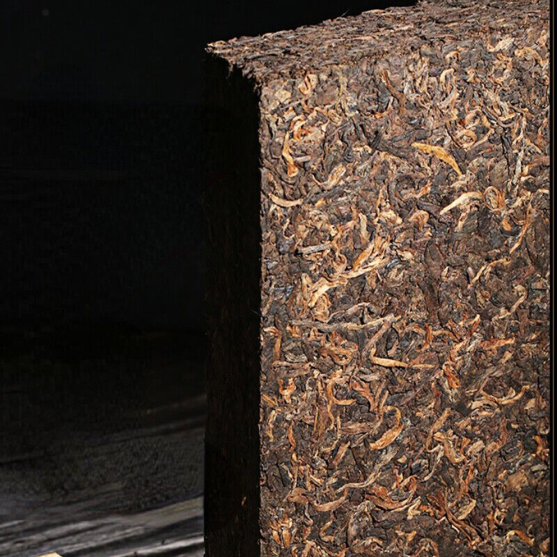 HelloYoung TeaYunnan Natural Cooked Pu-erh Black Tea 1000g Chinese Aged Pu-Erh Tea Gold Brick