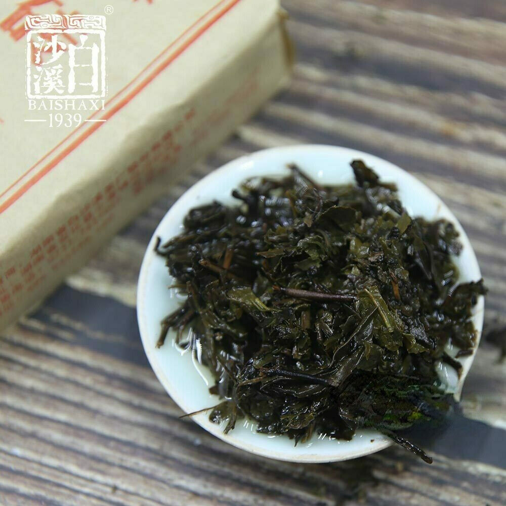HelloYoung Fu Brick Anhua Baishaxi Dark Tea with Golden Flower Top-grade Dark Tea 300g Main image