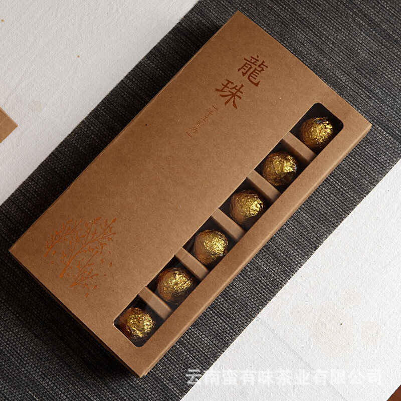 HelloYoung Yunnan Pu'er Tea 18pcs (Golden Tin) Menghai Golden Buds Ripe Tea Dragon Pearl Secondary image