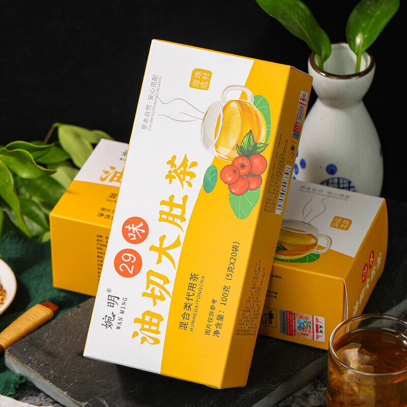 HelloYoung 100g 29 flavors oil-cut potbelly tea ingredients combination non-fat stream tea