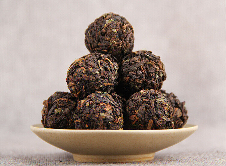 HelloYoung Glutinous Rice Fragrance Puerh Ripe Tea Dragon Pearl 500g Puerh Tea Tuocha