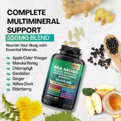 Sea Moss 7000Mg Black Seed Oil 4000Mg Ashwagandha 2000Mg Turmeric 2000Mg