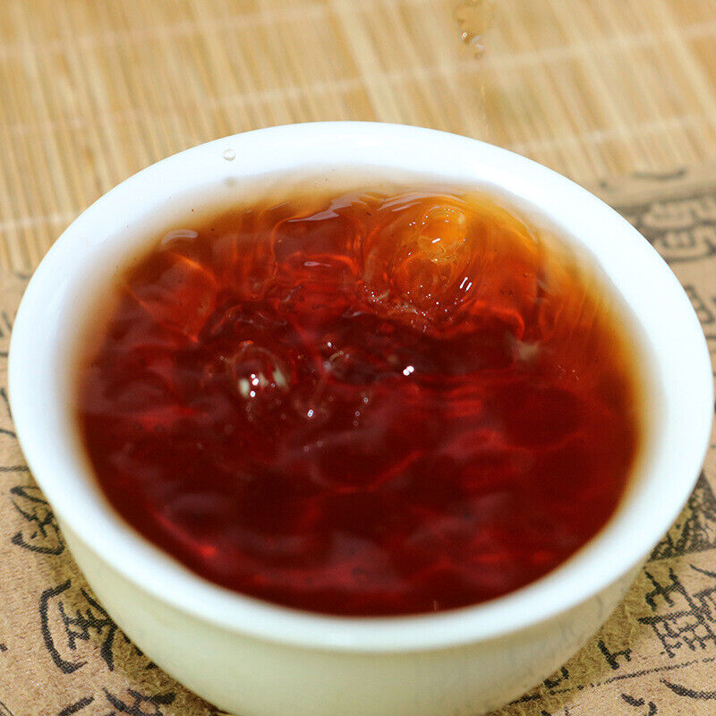 HelloYoung Yunnan Tea Tree King Puerh Tea Bulang Mountain Puerh Ripe Tea Cake 357g/12.59oz