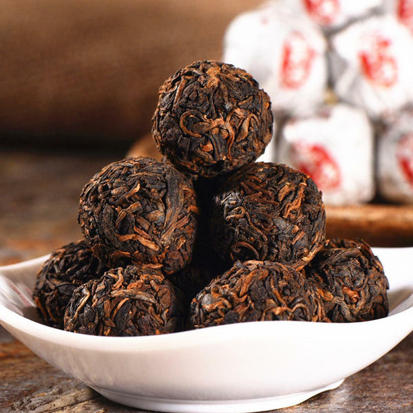 Dragon Ball Mini Oyster Yunnan Top-Grade Cooked Tea Black Puerh Tea Puer Tuo Cha