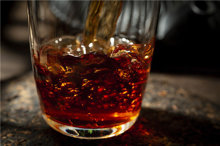 HelloYoung 357g Yunnan Brown Mountain Pu-erh Ripe Tea Ancient Tree Seven Seeds Cake