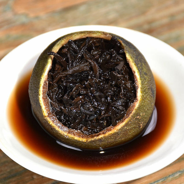 HelloYoung TeaOld Pu-erh Cooked Tea Diet Tea Puer Black Tea 250g Organic Small Orange Peel