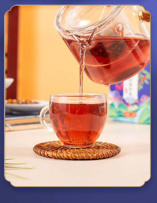 Poria Jujube Lily Lotus Tea Herbal Blend Relaxing Wellness Drink