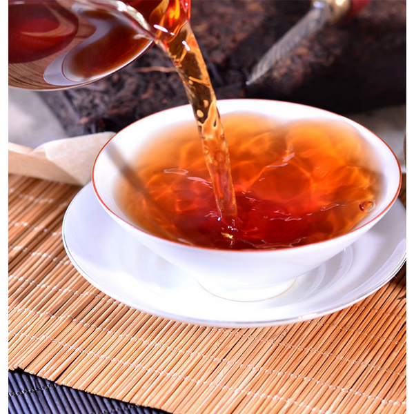 Pu'er Tea 250g/8.8oz Organic Black Tea Ripe Tea Brick Menghai Aged Brick Tea
