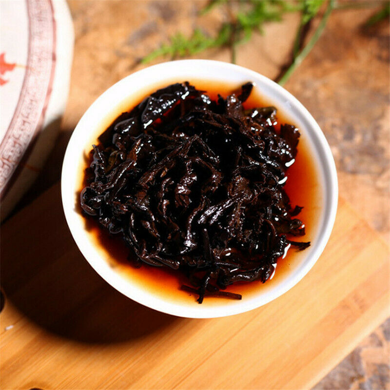 HelloYoung 357g Organic Pu'er Tea Puerh Tea Ripe Cake Black Tea Gold Award Arbor Tree Tea