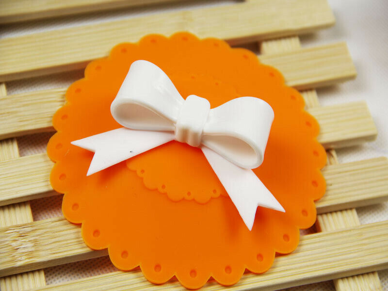 Lovely Bowknot Coffee Cup Anti-dust Silicone Cup Cover Silicone Seal Lid Cap