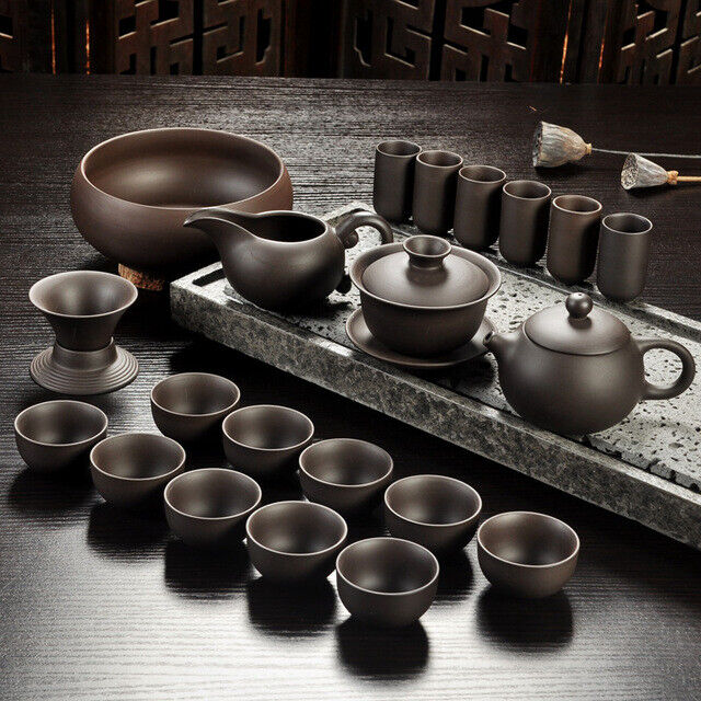 Handmade Drinkware Purple Sand Teapot Tea Set Ceramic Teapot Cup China Kung Fu