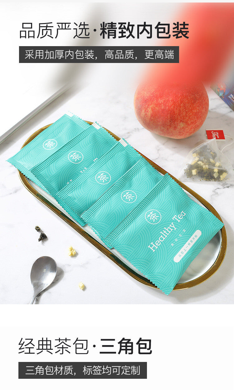 Cold Soaked Tea White Peach Oolong Honey Peach Flower Fruit Tea Triangle Bag